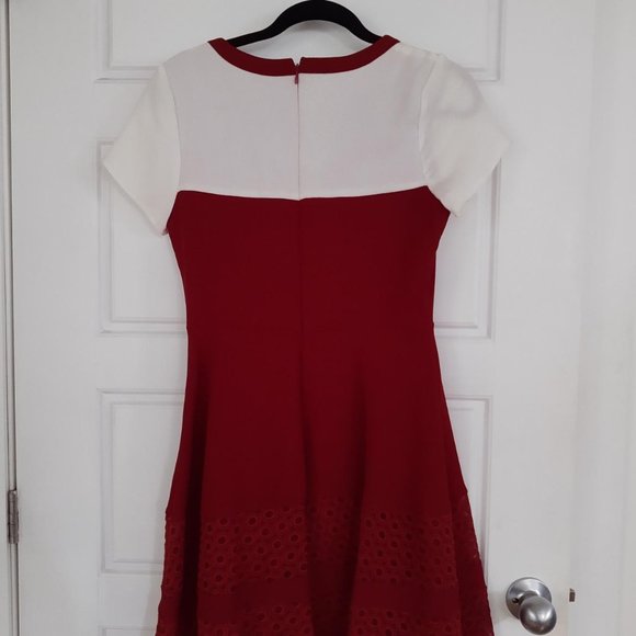Red & White 60s Style Dress (Doe & Rae) - Picture 2 of 2